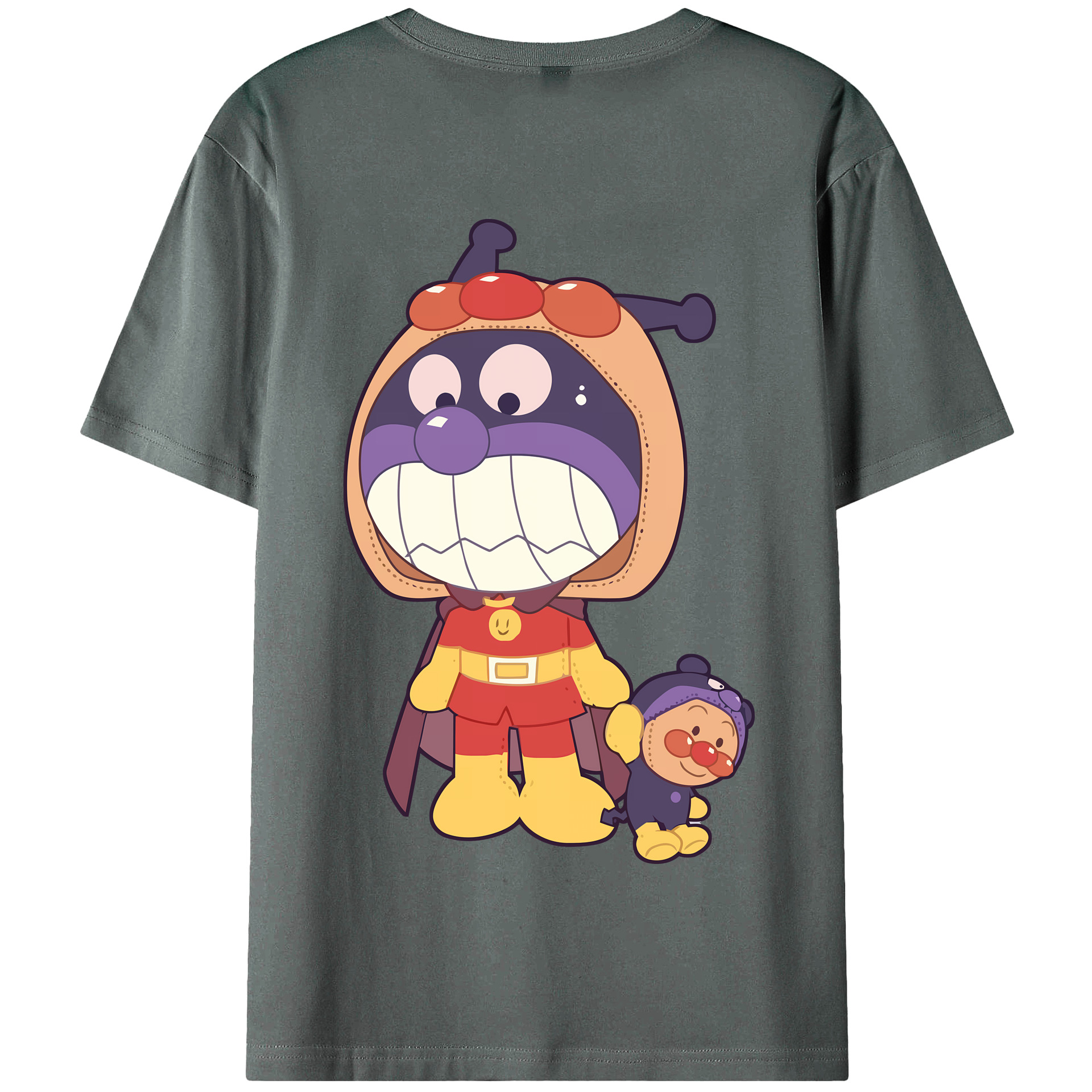 （画像用） アンパンマン Anpanman 綿100％半袖Tシャツ（背面プリント）